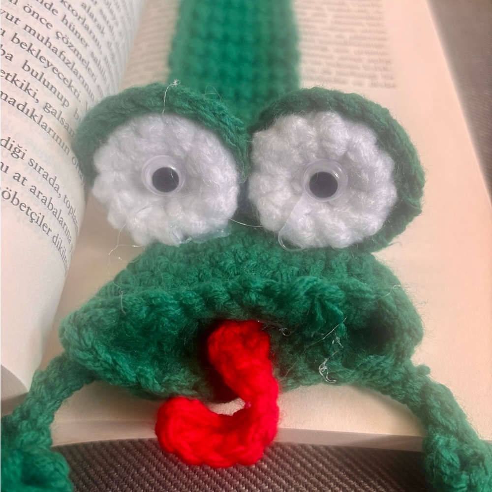 Handcrafted Green Snake Reptile Bookmark